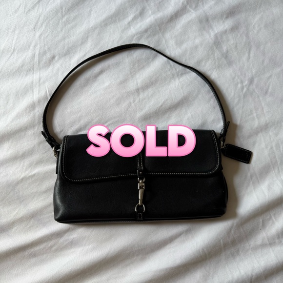 Coach Black Hampton Shoulder Bag - Picture 1 of 7